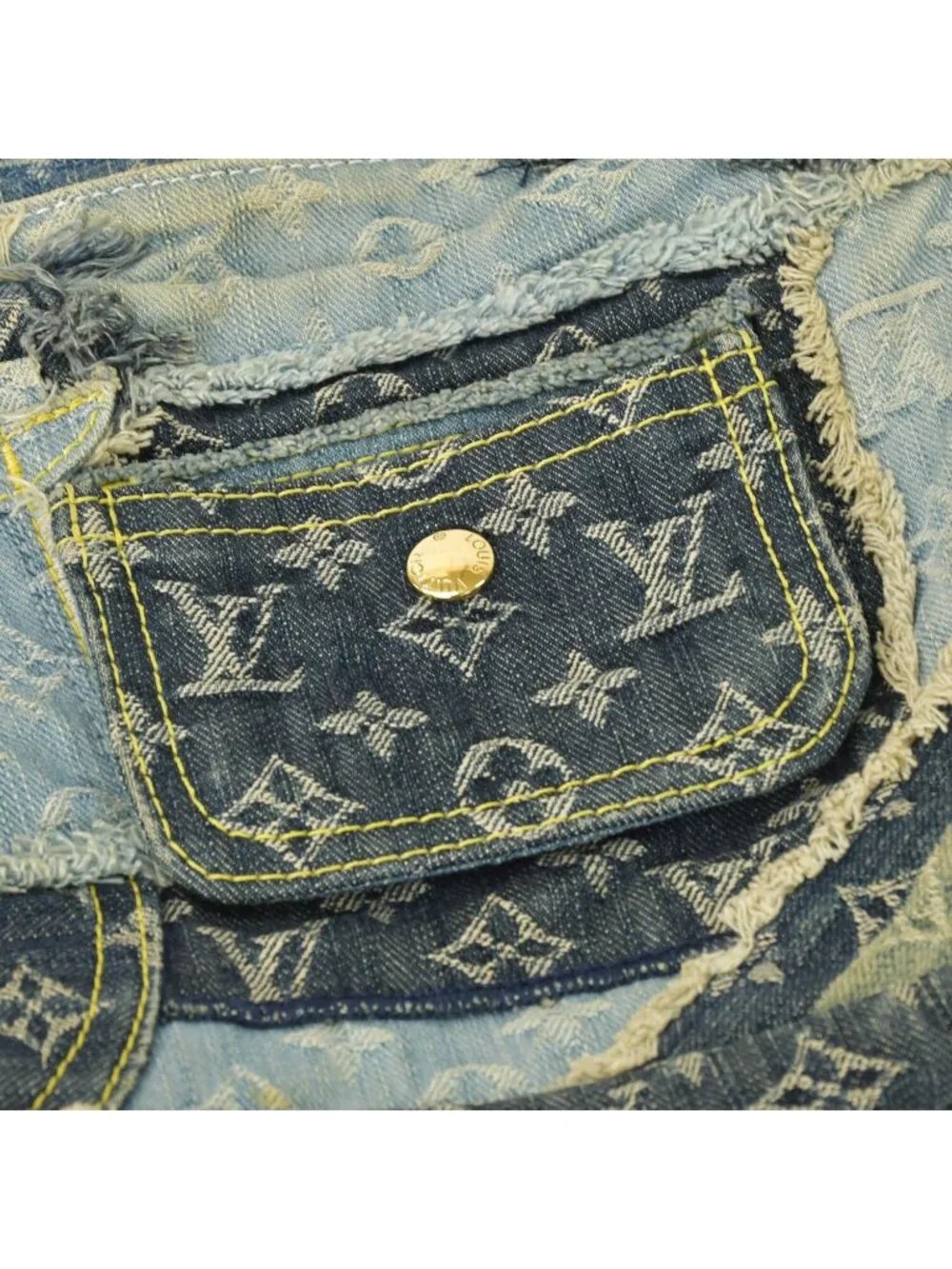 Louis Vuitton Patchwork Posty Messenger Bag Monogram Denim